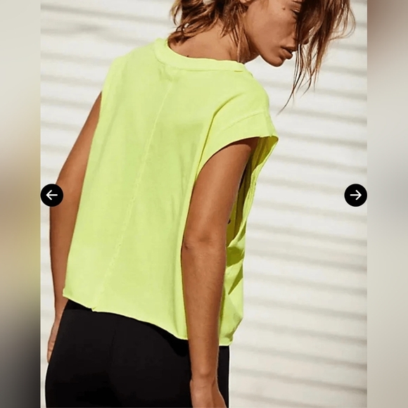 NWOT FP Movement Inspire Tank Top In Highlighter Yellow - Picture 3 of 4